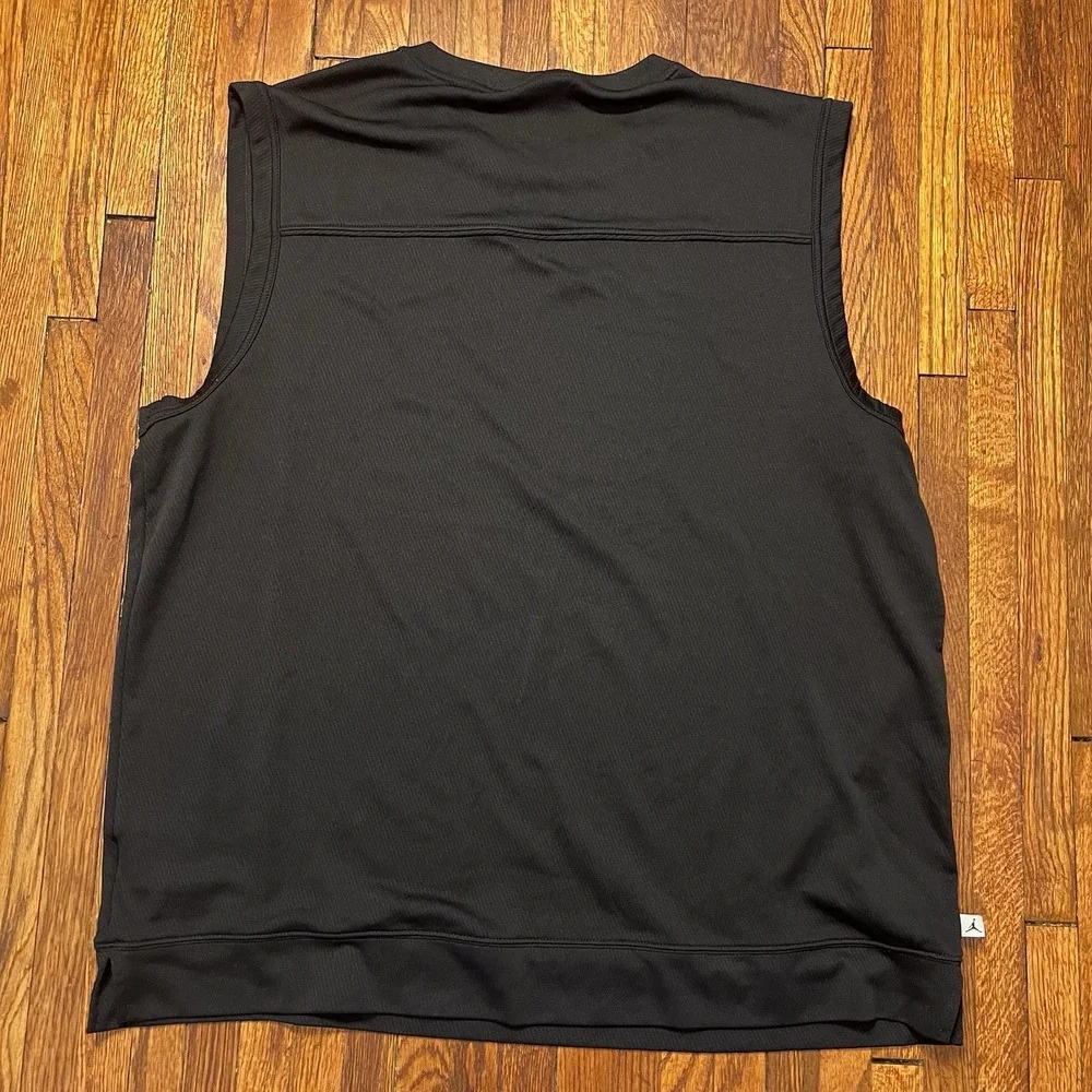 Jordan Basketball Performance Sleeveless Training Shirt Black Y2K Tank Size XXL